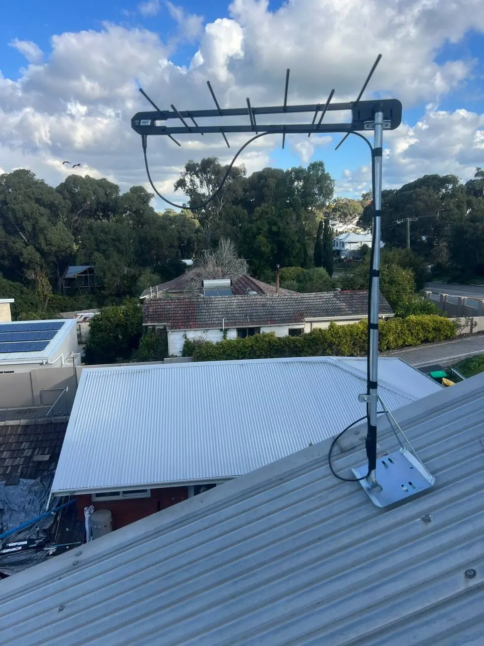 Digital antenna on a Perth residential roof