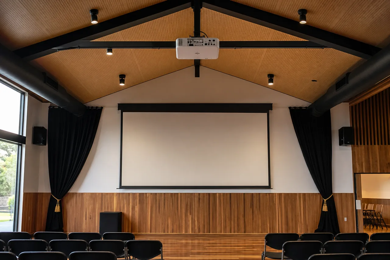 Community hall projector installation